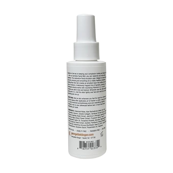 Georgette Klinger Gardenia Facial Mist - Collagen-Infused Face Spray, Long-Lasting Makeup, Hydration for Dewy and Smooth Skin, Anti Aging for All Skin Types- 4.2 oz-Velvo Beauty