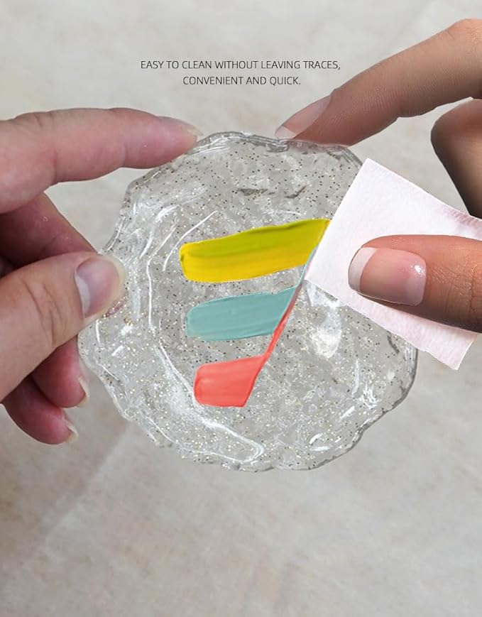 Makeup Mixing Palette Nail Polish Color Mixing Plate Acrylic Palette, Nail Art Tools Art Nail Palette, Pigment Transparent Makeup Palette for Make up Tools Makeup Palettes (Pearl-Clear)-Velvo Beauty
