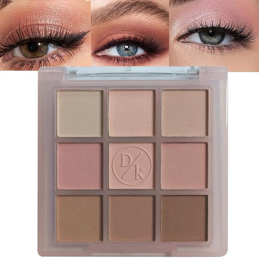 Eyeshadow Palette Makeup- 9 Colors matte nude naked Eyeshadow Palette Matte Korean Natural Eye Shadow palettes Highly Pigmented Naturing-Looking Long Lasting (08#)-Velvo Beauty