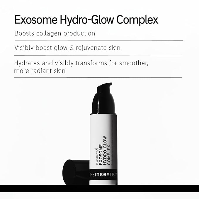 The INKEY List Exosome Hydro-Glow Complex, Boosts Collagen Production, Rejuvanating Skincare, Advanced Hydration, Suitable For All Skin Types-Velvo Beauty