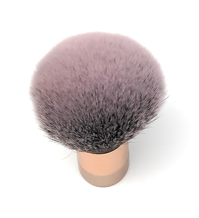 Luxurious and Large Soft Fluffy Powder Brush, Use as a Spray Tan Finishing Tool, Multipurpose Face and Body Barber and Beauty Tool, Large Kabuki Brush by BevyGold (Rosegold)-Velvo Beauty