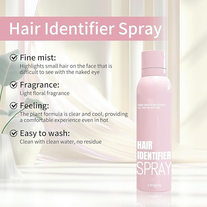 2PCS Hair Identifier Spray for Face Shaving,face hair identifier spray,Moisturizing And Skin Care Set Spray,suitable for all skin types (Spray Plus Razor)
