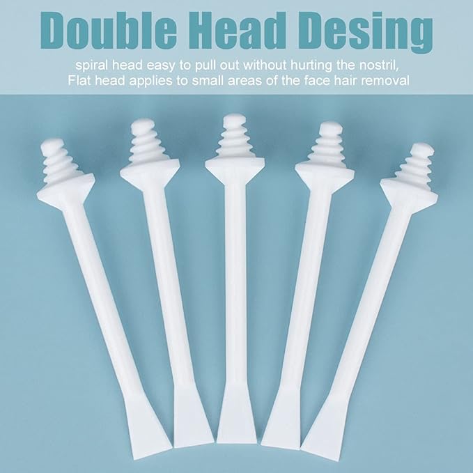 Plastic Wax Applicator Sticks and Disposable Spatulas - 50 Pieces for Nostril Cleaning, Nose Hair Removal, and Waxing-Velvo Beauty