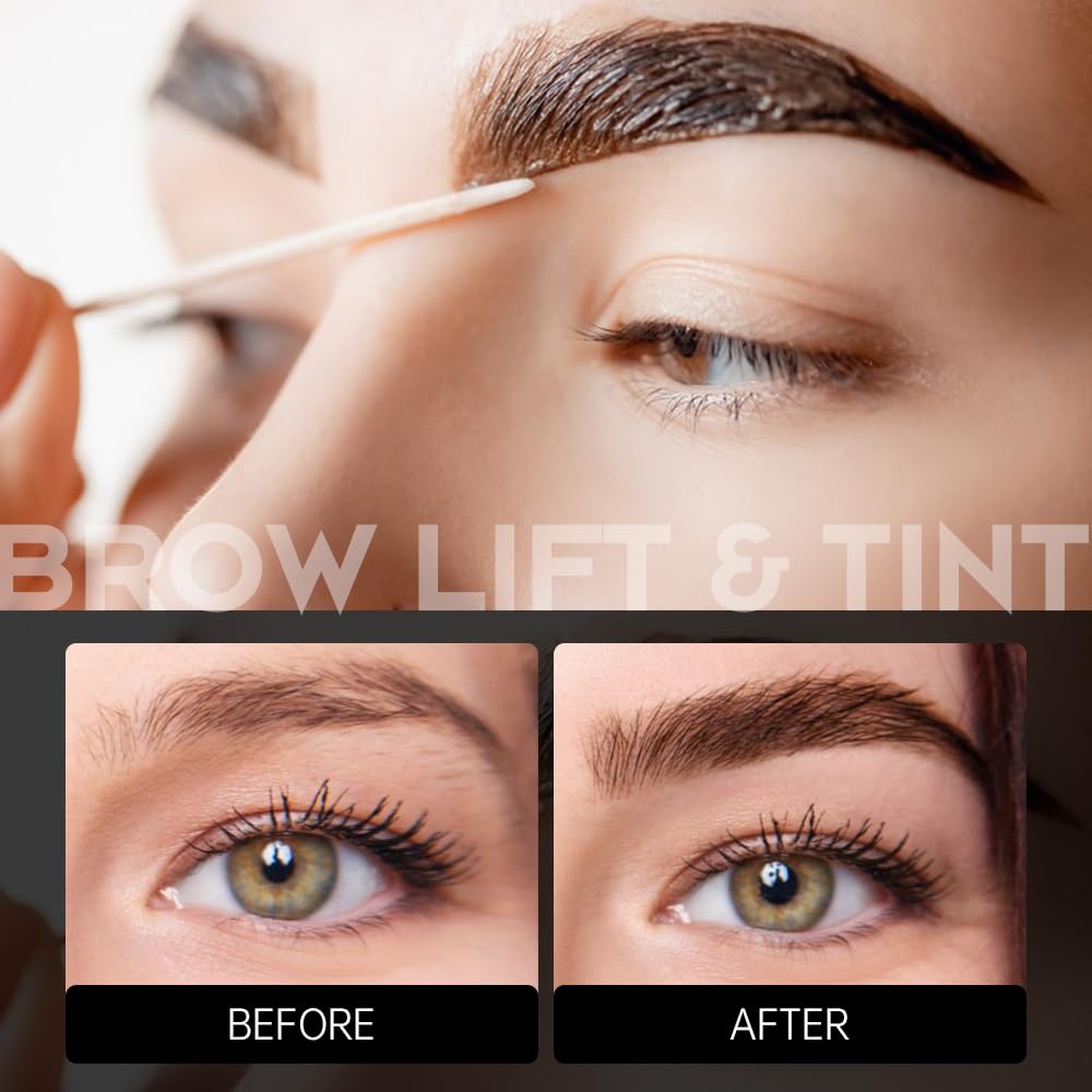 GOLLEE Lash Lift and Black Color Kit Brow Lamination Kit Black Eyelash & Eyebrow Set Eyelash Perm Kit With Detail Instruction and Complete Tools Easy For Beginner Achieve Salon-Quality at Home-Velvo Beauty