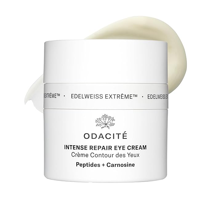 ODACITE Edelweiss Extreme Intense Repair Eye Cream - Anti-Aging Treatment with Carnosine Peptides for Youthful Eyes - Vegan Skincare - Sensitive Skin Friendly - For All Skin Types - 0.51 oz-Velvo Beauty