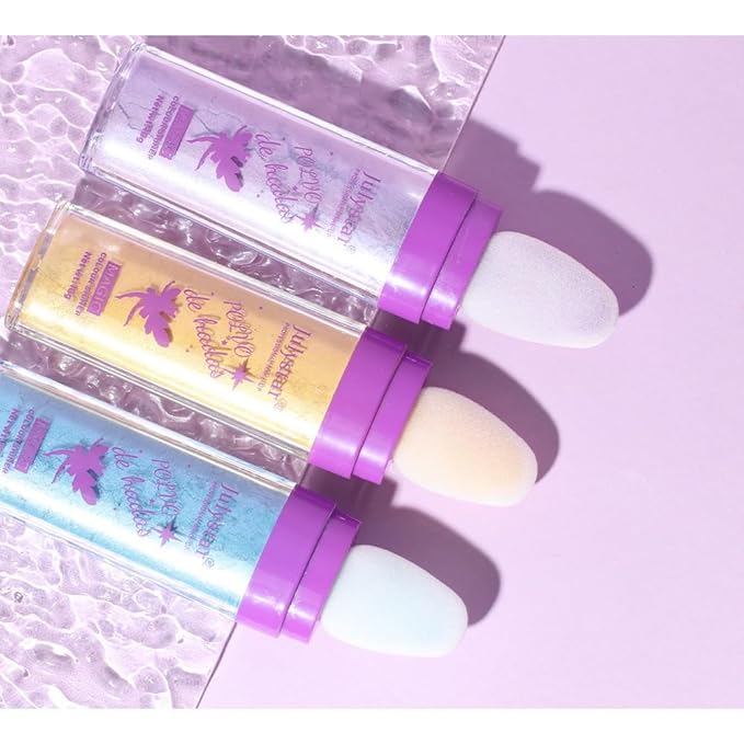 Highlighter Makeup Stick - Patting Powder, Body Glitter Fairy Dust Glitter Fairy Makeup Powder Stick Patting Powder Glitter Contour Blush Powder Face Brightens for Face Body Hair Makeup Kit - 3 PCS(b)-Velvo Beauty