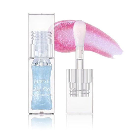 Magic Color Changing Moisturizing Lip Glow Oil Plumping Glimmer Glow Lipstick, Hydrating Lip Gloss Lip Care, Long Lasting Non-sticky Fresh Texture Lip Oil (Color Changing 02)-Velvo Beauty