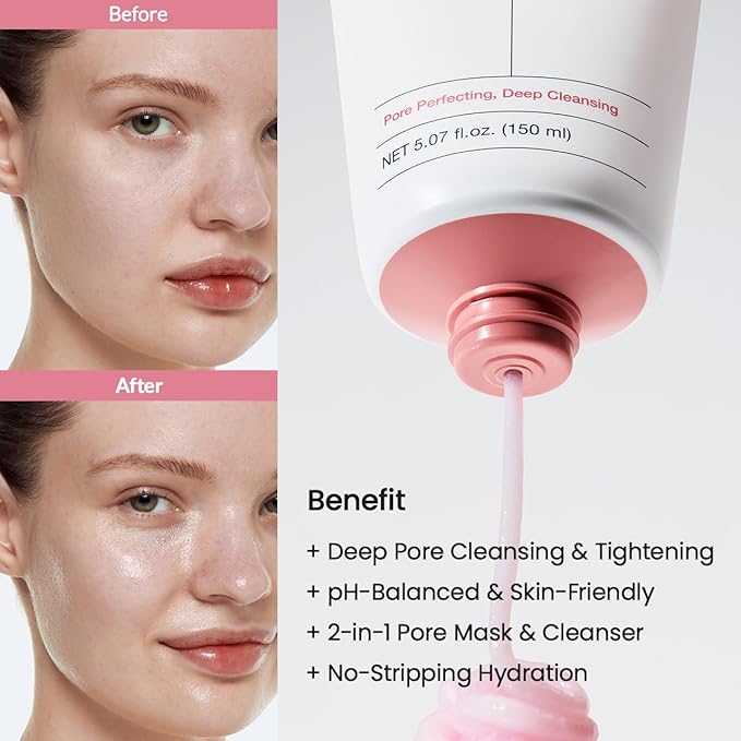 BIODANCE Collagen Mask To Foam Cleanser, Face Wash for Women, 2-in-1 Pore Mask and Hydrating Foaming Facial Cleanser for Sensitive Skin, Oily Skin, 5.07 fl. oz. (150 ml)-Velvo Beauty