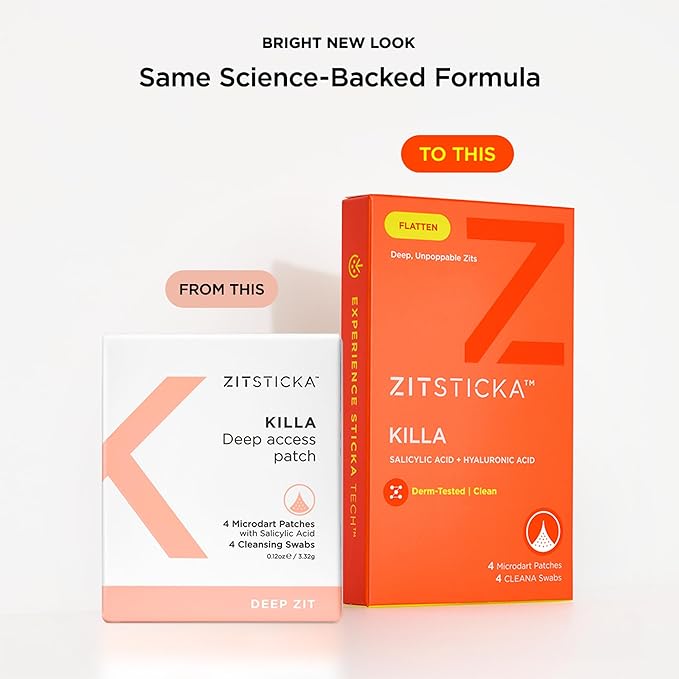 ZitSticka Killa Acne Patches for Face - World's Most Potent Pimple Patch with Fast-Acting Microdarts - Starts Working within 2 Hours for Deep, Early-Stage Zits - 20 Count-Velvo Beauty