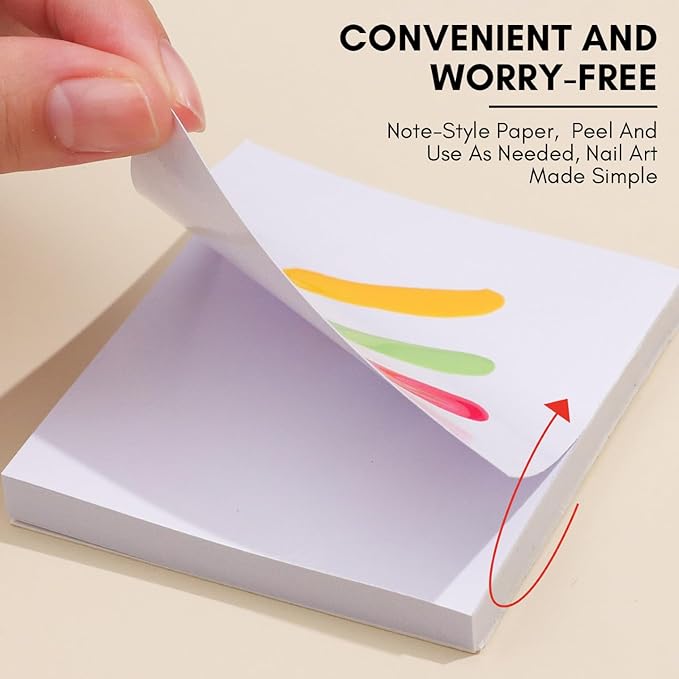 Makartt Gel Nail Polish Palette Paper, Disposable Nail Art Mixing Palette Papers Portable Waterproof Nail Art Drawing Makeup Palette Nail Gel Mixing Tool Nail Supplies Home Salon 50PCS-Velvo Beauty