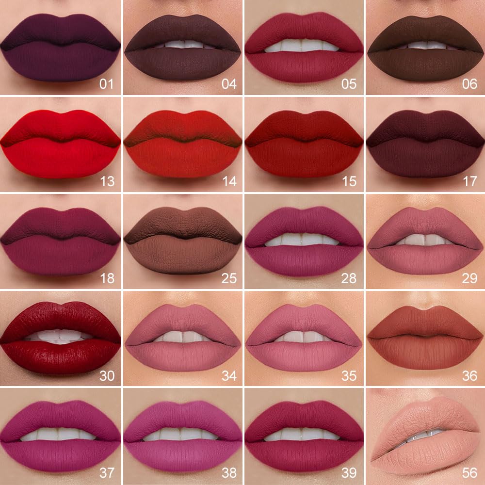 Kaely 2-in-1 Matte Lipstick and Lip Liner, Liquid Lip Stain Makeup for women Long Lasting Waterproof Smudge Proof, labiales matte mate larga duracion listip 24 hours originales, 34 Mauve-Velvo Beauty
