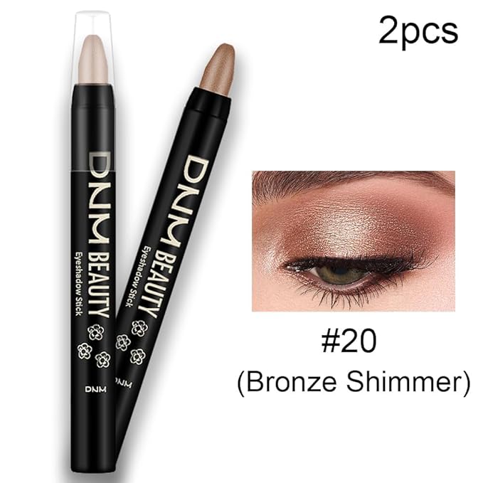 evpct 2Pcs Cream Eyeshadow Sticks Set for Eyes Waterproof, Bronze Shimmer Matte Eye shadow Stick Pencil Pen Bulk sombras en crema para ojos 20+20-Velvo Beauty