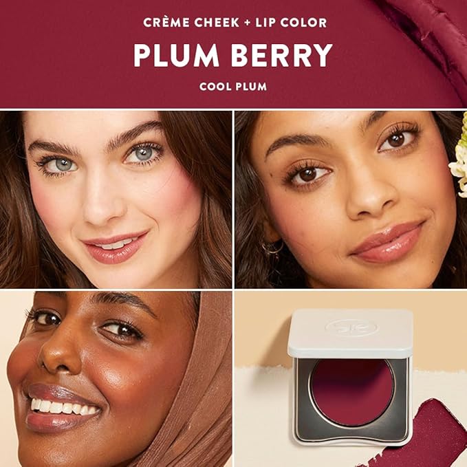 Honest Beauty 2-in-1 Creme Cheek Blush + Lip Color | EWG Verified, Vegan + Cruelty Free | Plum Berry, .1 oz-Velvo Beauty