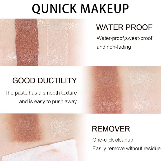 evpct 2Pcs Face Cream Contour Bronzer Sticks Makeup Highlighter Highlight Blonde Mocha Creme Cheek Contour Sticks contorno en crema Bronzing Foundation Face Contour Stick Kit,4+10 New Light-medium-Velvo Beauty