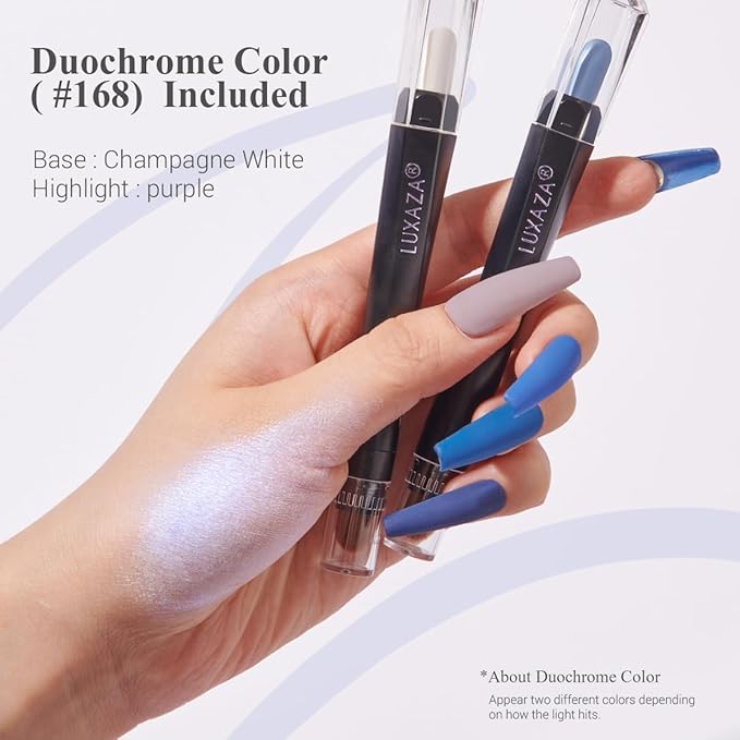 Blue Eyeshadow Stick Makeup 6PCS Set, Metallic Shimmer Matte Cream Eye Shadow Palette Eyeliner Brightener Pencil Crayon - Mermaidcore-Velvo Beauty