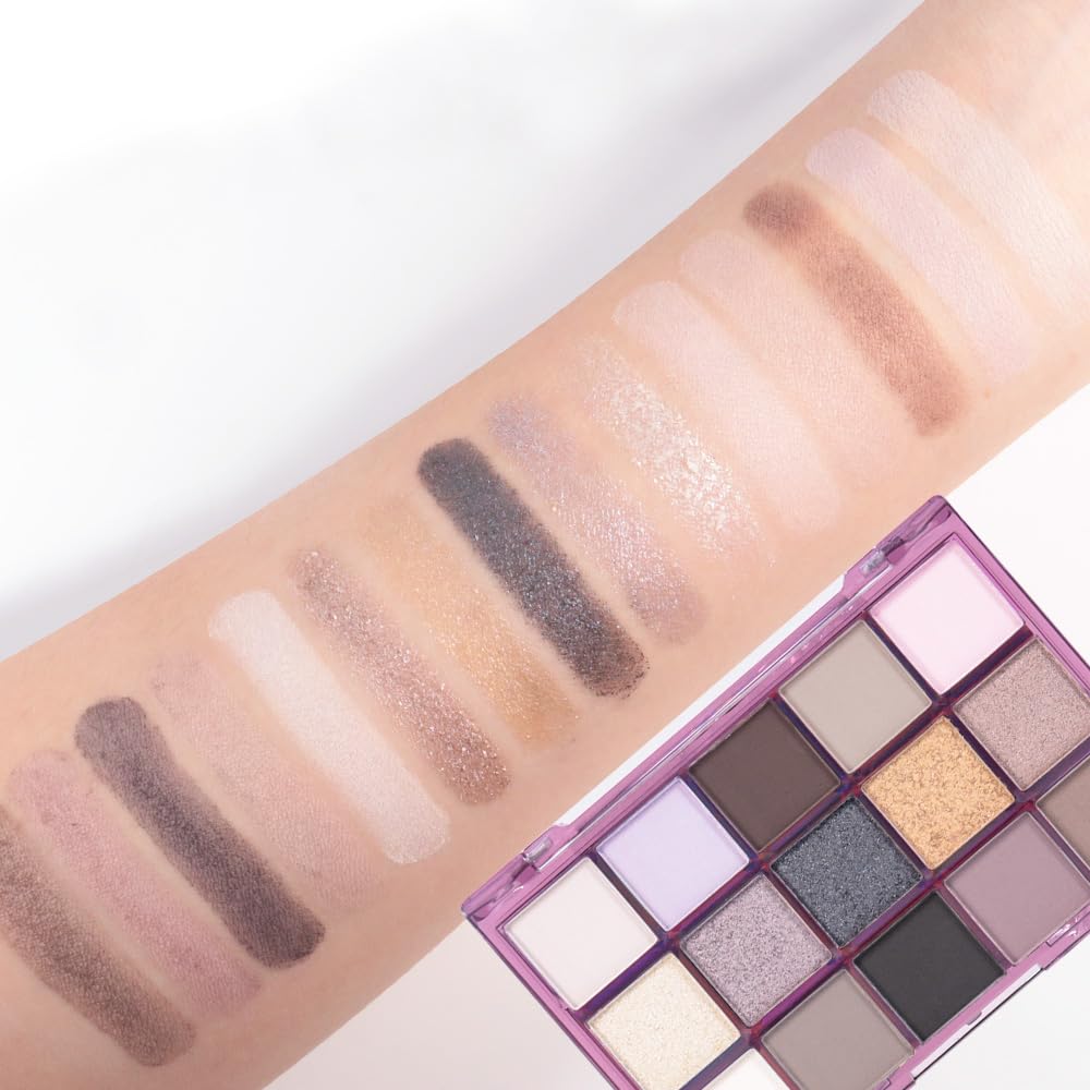 Smokey Eye Shadow Makeup Palette,15 Colors Nude Taupe Dark Shimmer Matte Makeup Pallet,Long Lasting Waterproof for Daily and Halloween,Vegan,Cruelty -free-Velvo Beauty