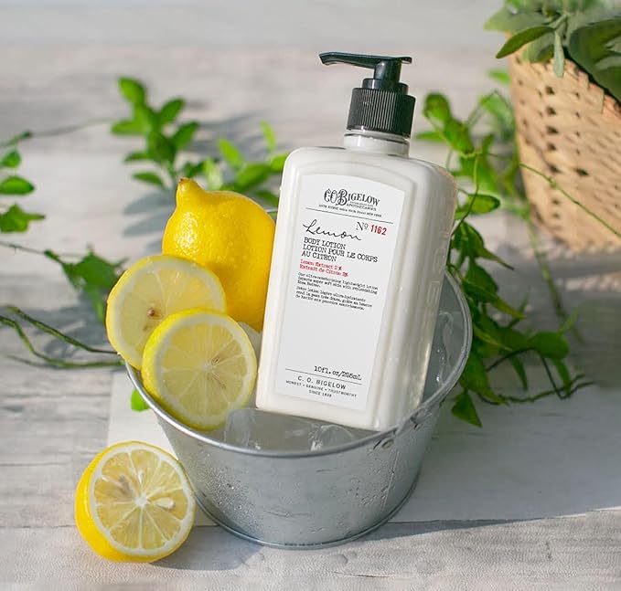 C.O. Bigelow Lemon Body Lotion, Moisturizing Body Lotion for Dry Skin with Shea Butter & Lemon Extract, 10 Fl Oz-Velvo Beauty