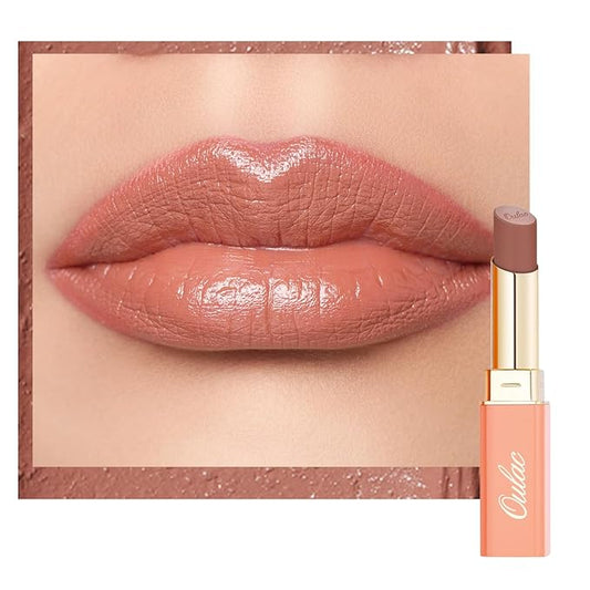 Oulac Color Rich Satin Matte Lipstick – Nude Peach Lipsticks for Women, Long Lasting, Hydrating Lip Color, Non-Drying Velvet Finish, Creamy Texture, Full Coverage, Vegan, SG04-Velvo Beauty