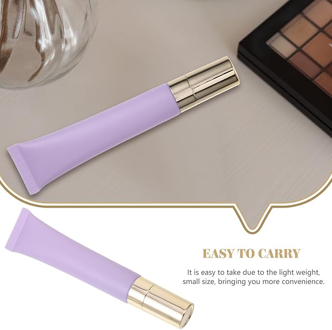 Empty Eye Cream Squeeze Tubes: 20ml Refillable Essential Oil Roller Sample Travel Container Cosmetics Roll on Bottle Dispenser for Lip Balm Gloss-Velvo Beauty