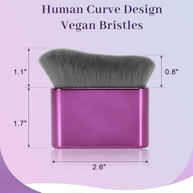 Self Tanner Brush for Body & Face - Kabuki Makeup Brush for Self-Tanner,Tanning Mousse,Foundation & Bronzer | Streak-Free Application,Super Soft Bristles,Professional Tanning & Body Makeup Tool-Velvo Beauty