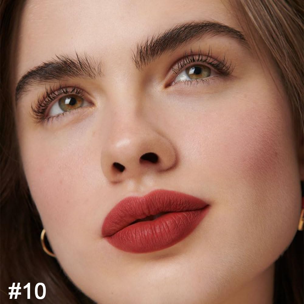 Kaely 2-in-1 Light Brown Lip Liner & Lipstick Set Kit for Women, Matte Lips Kit with Lip Liner Lip Stains Long Lasting Waterproof 24 Hour Lipstick and Lip Liners Combo Lipliners Pencil Set 10-Velvo Beauty