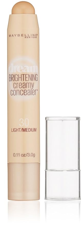 Maybelline Dream Brightening Creamy Concealer, Light/Medium, 0.11 oz.-Velvo Beauty