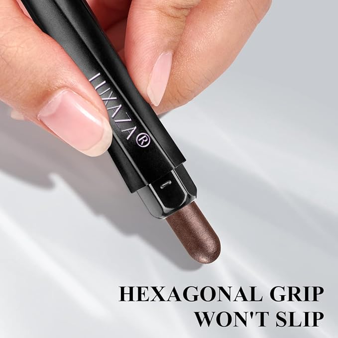 6PCS Cream Eyeshadow Stick Makeup Sets, Metallic And Matte Shimmer Eye Shadow Eye Brightener Stick Pencil Crayon, A02-Taupe Mauve-Velvo Beauty