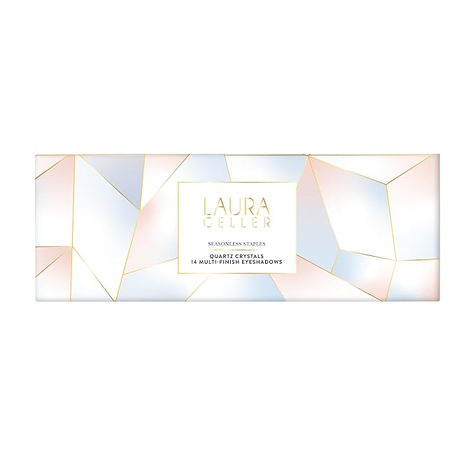 LAURA GELLER NEW YORK Seasonless Staples Quartz Crystals 14 Pressed Multi-Finish Shimmer and Matte Eyeshadow Palette-Velvo Beauty