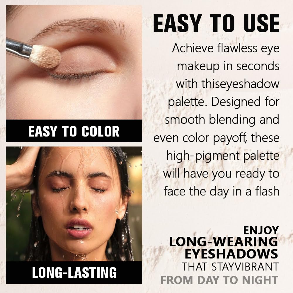 Nude Glitter Eyeshadow Palette for Women, Single Monochrome Eye Shadow Makeup, Shiny Pressed Powder, Blendable Natural sombras para ojos, Holographic,Vegan,Travel -10-Velvo Beauty