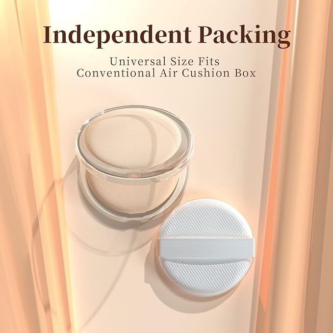 MOHOPE 8Pcs Air Cushion Makeup Puffs for Foundation with Portable Box, No Latex Blending Sponge for Liquid, Cream, Foundation and Powder, Teardrop Powder Puff, Purple-Velvo Beauty