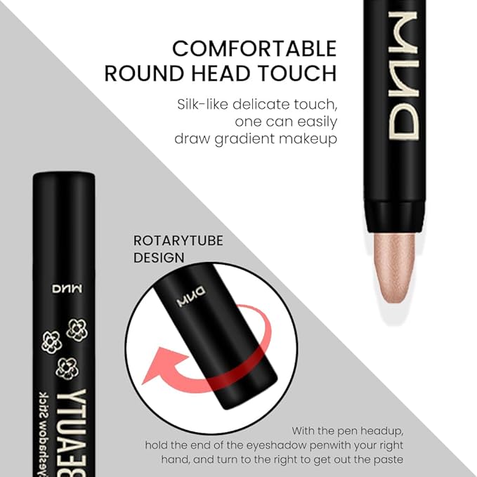 evpct 2Pcs Cream Eye Shadow Brightener Sticks Set for Eyes, Caramel Matte Pencil Eye shadow Applicator Stick Pen Palette Makeup Waterproof sombras en crema para ojos 25 + 29-Velvo Beauty