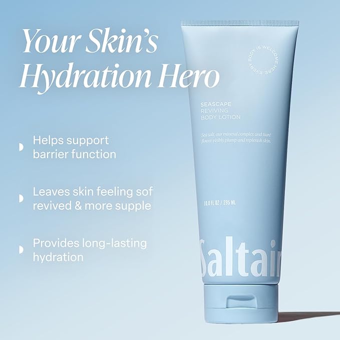 Saltair Body Lotion - 2 Pack Moisturizing Lotion For Dry Skin. Seascape Scented Hydrating Body Cream with Nourishing Moisturizer Formula. Skin Care for Women and Men. 2x 10oz Tubes-Velvo Beauty