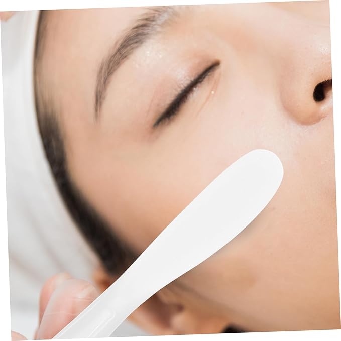 Beaupretty 10pcs Tool Stick White Makeup Silicone Makeup Spatula Mini Silicone Spatula Silicone Stirring Tools Spatulas Cosmetic Long Spatula Barber Film Stick Face-Velvo Beauty