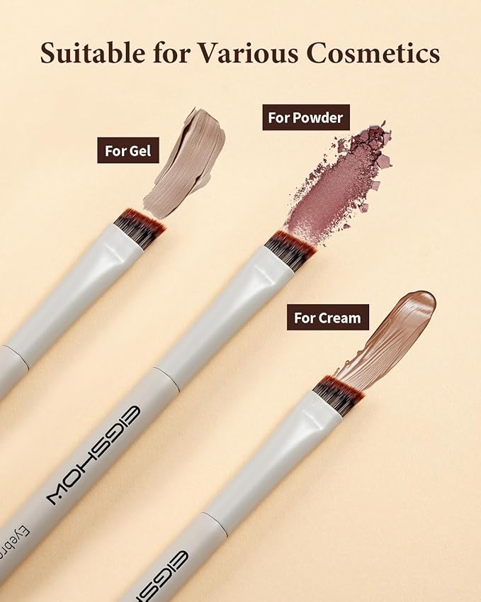 Eyebrow Brush, Dual-ended Angled Eyebrow Brush for Brows or Lashes D108 - Black-Velvo Beauty