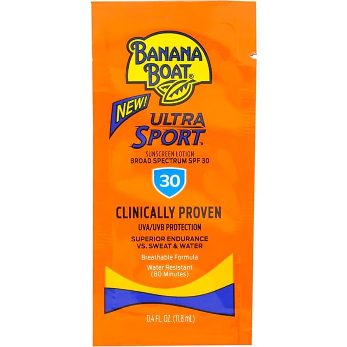 Banana Boat Sport Sunscreen, SPF 30 Protection lotion, Travel Packets 200 Count (Pack of 1)-Velvo Beauty
