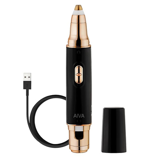 SPA SCIENCES - AIVA - The 2-in-1 Facial Hair Remover & Eyebrow Trimmer with Built-in LED Lights-Velvo Beauty