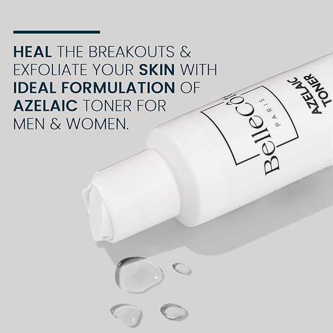 Skin Care Acne Treatment Toner - 10% Azelaic Acid, 2% Salicylic Acid, Tea Tree Oil Clean and Clear Acne Serum, Rosacea Treatment for Face, Reduces Blackhead | 4oz-Velvo Beauty