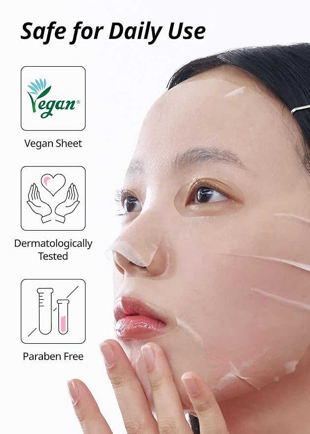 SNP Skin Return Lifting Essence Sheet Mask | Hydrating and Firming for All Skin Types | Vegan Sheet Masks | Peptide and Lactobacillus | Korean Face Masks Skincare | Facial Mask | 10 Sheets-Velvo Beauty