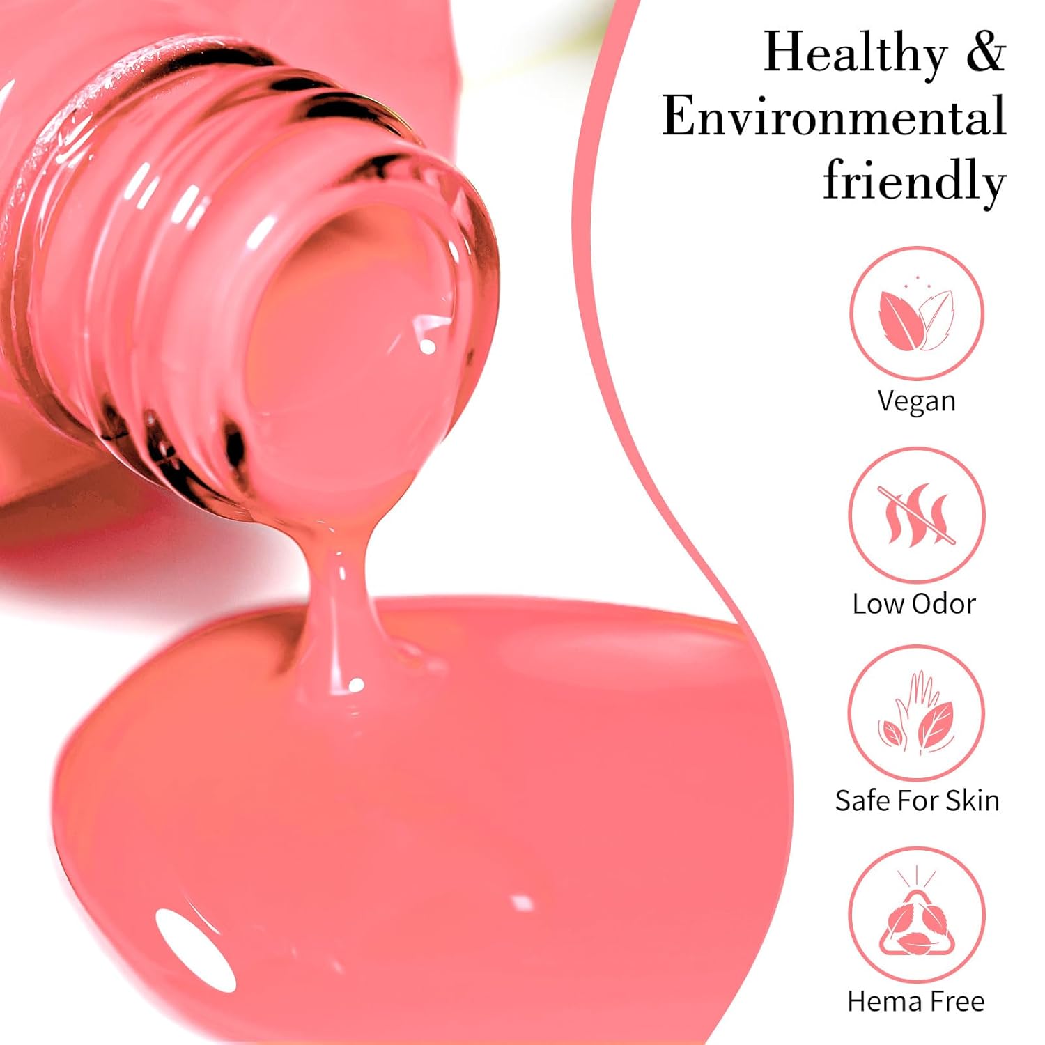 CANNI Pink Gel Nail Polish – 1pc 9ML Hot Grapefruit Pink Color, Soak Off UV LED Gel, High Gloss for French Manicure, DIY Nail Art & Salon Use-Velvo Beauty