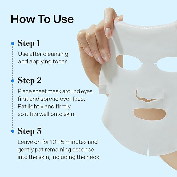 Torriden DIVE IN Hyaluronic Acid Facial Mask (10 sheets) | Extra Moisturizing Care | Hyaluronic Acid, Panthenol, Allantoin | Korean Face Mask-Velvo Beauty
