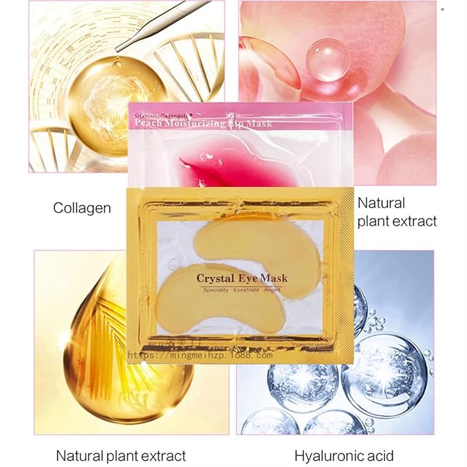 30 Pairs Lip Mask & 24K Gold Gel Eye Masks,Crystal Collagen Eye Patches for Puffy Eyes,Moisture Lip Care Mask Reducing Fine Lines,For Anti-Ageing & Anti Chapped,Effectively Nourishes the Lip&Eye Skin-Velvo Beauty