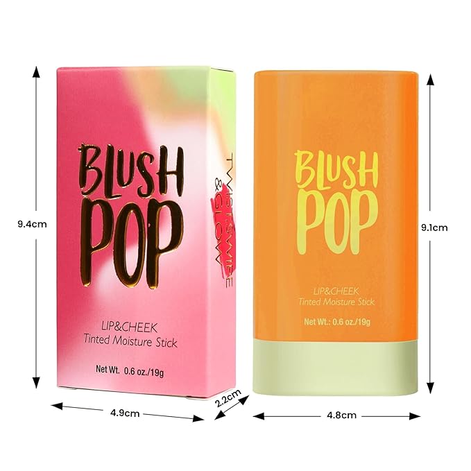 Highlighter Makeup Stick - Blush Highlighters Makeup Stick for Face & Body, Natural Silky Shimmer Highlight, Bendable Long Lasting Highlighter Wand, Cream Korean Highlighter (Cherry Red)-Velvo Beauty