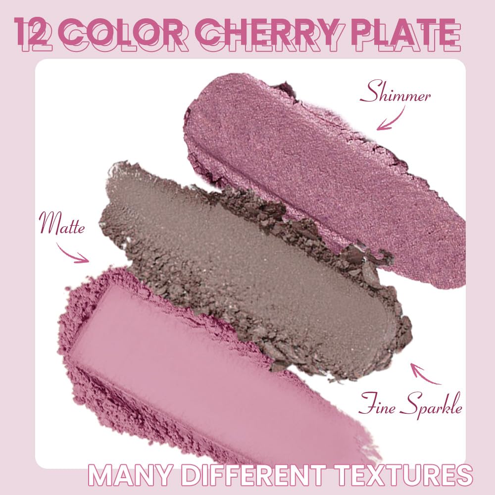 AMY'S DIARY 12Color Light Pink Purple Eyeshadow Palette, Long-Lasting, and Highly Pigmented. Elevate Your Eye Makeup– Unleash Your Unique Style (10#)-Velvo Beauty