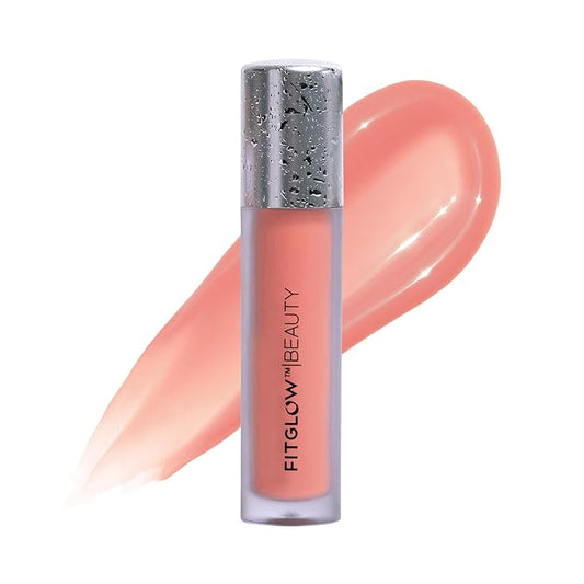 FITGLOW Beauty Lip Colour Serum | Hydrating Lip Gloss | Plumping Anti-Aging Lip Treatment | Natural Shine with Pomegranate Sterols & Collagen | Buildable Color for Dry Chapped Lips | Kind - 10g-Velvo Beauty