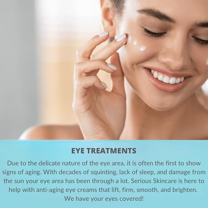 Serious Skincare - Eyetality Morning Total Eye Care Cream - For Lines, Wrinkles, Under Eye Puffiness and Dark Circles - Coffee Bean Extract - Vitamin C - Pomegranate - 0.5 oz-Velvo Beauty