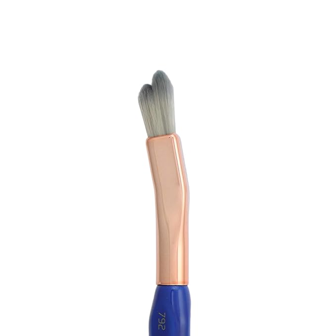 Bdellium Tools Professional Makeup Brush - Golden Triangle 792 Eye Double Dome Blender - With All Vegan and Soft Synthetic Fibers, For Effortless Application and Blending (Blue, 1pc)-Velvo Beauty