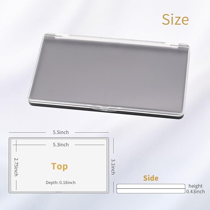 Magnetic Makeup Palette with Frosted Clear Top, 5 Pack Empty Eyeshadow Palettes depots Travel Storage Box for DIY Cosmetics Bronzer Highlights Powder (Small Palette - 5.5" x 3.1")-Velvo Beauty