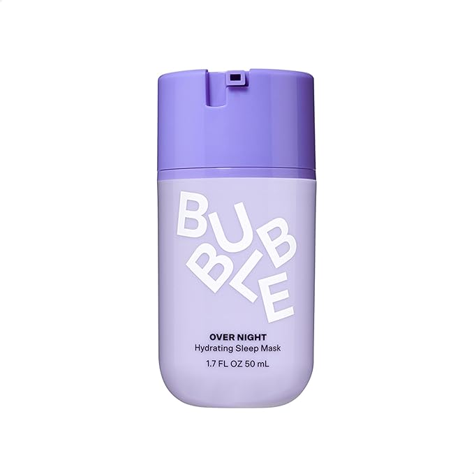 Bubble Skincare Over Night Hydrating Sleep Mask - Gentle Exfoliating Overnight Face Mask for Skin Barrier Repair - Formulated with Mandelic Acid & Sodium PCA to Hydrate, Brighten & Soothe Skin (50ml)-Velvo Beauty