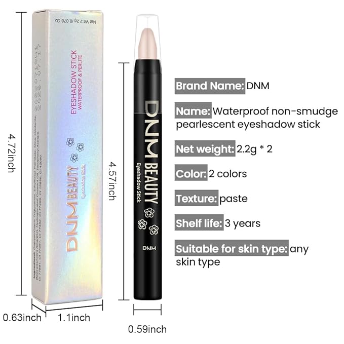 evpct 2Pcs Cream Eyeshadow Sticks Set for Eyes Waterproof, Sand Shimmer Matte Eye shadow Stick Pencil Pen Bulk sombras en crema para ojos 25+25-Velvo Beauty
