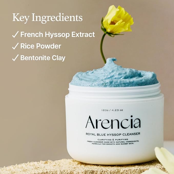 Hyssop Brightening & Deep-Cleansing Face Scrub & Exfoliator - All Skin Types, For Sebaceous Filaments & Blackheads (1.76oz)-Velvo Beauty